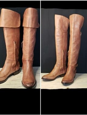 Sam Edelman 'Paulina' Tall Boots/ Riding Boots in Taupe/ Tan - Women's size 8.5